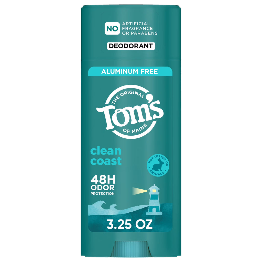 Tom’S of Maine Clean Coast Natural Deodorant for Men and Women, Aluminum Free, 3.25 Oz