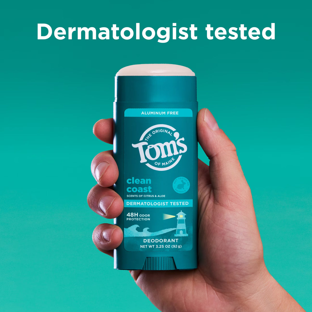 Tom’S of Maine Clean Coast Natural Deodorant for Men and Women, Aluminum Free, 3.25 Oz