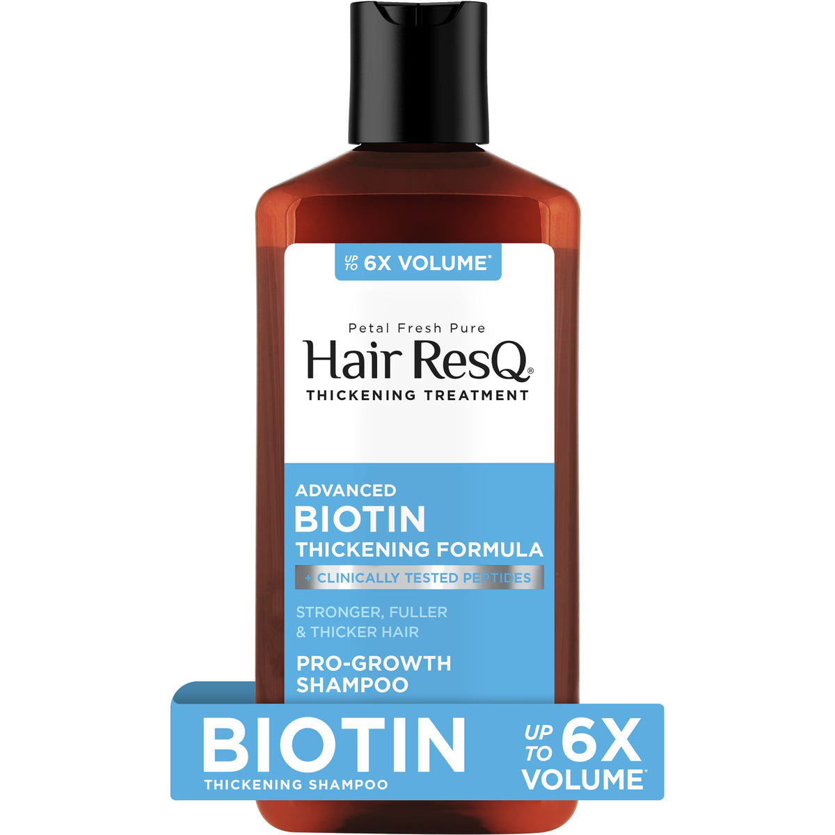 Hair Resq Thickening Shampoo, Advanced Biotin Pro-Growth Formula for All Hair Types, 12 Fl Oz